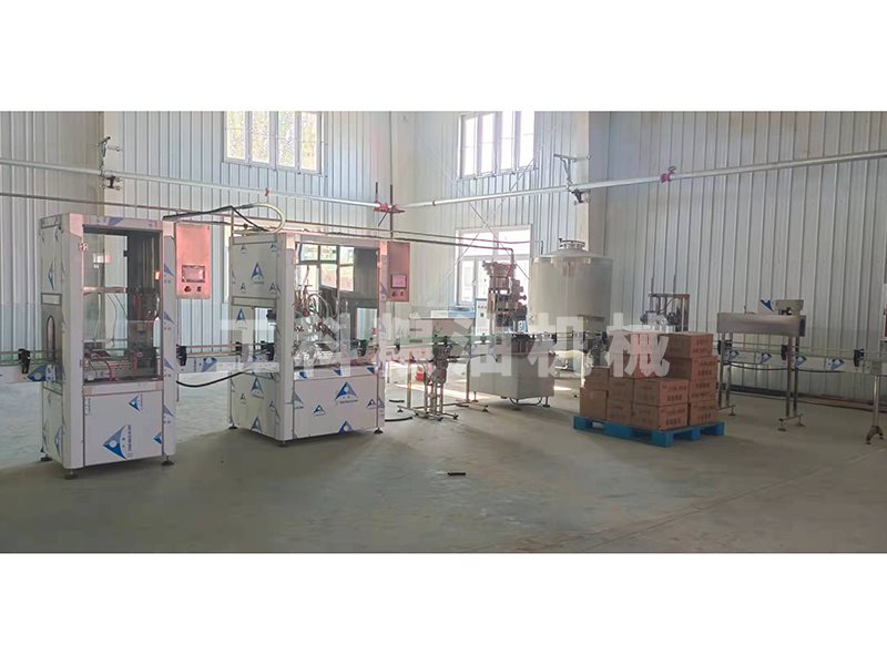 核桃油灌裝設備安裝現場